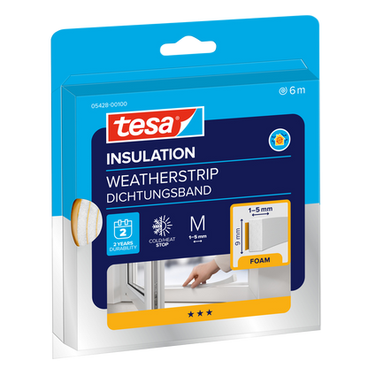 tesa® Insulation Dichtungsband pur weiß, 6 m