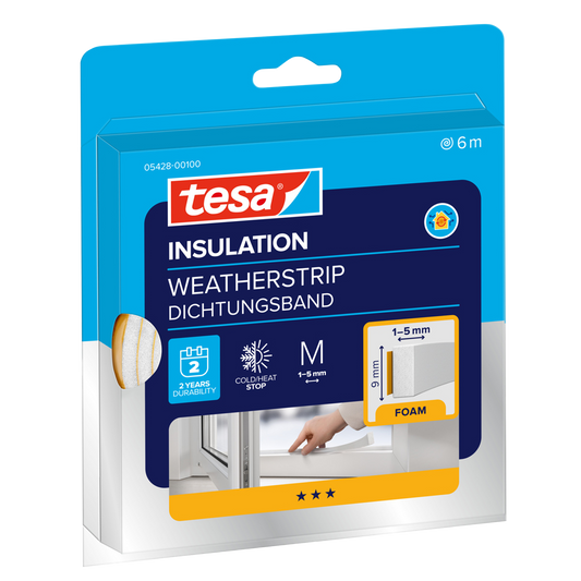 tesa® Insulation Dichtungsband pur weiß, 6 m