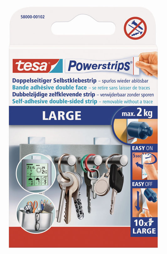 tesa® Powerstrips® LARGE weiß | 10 Strips