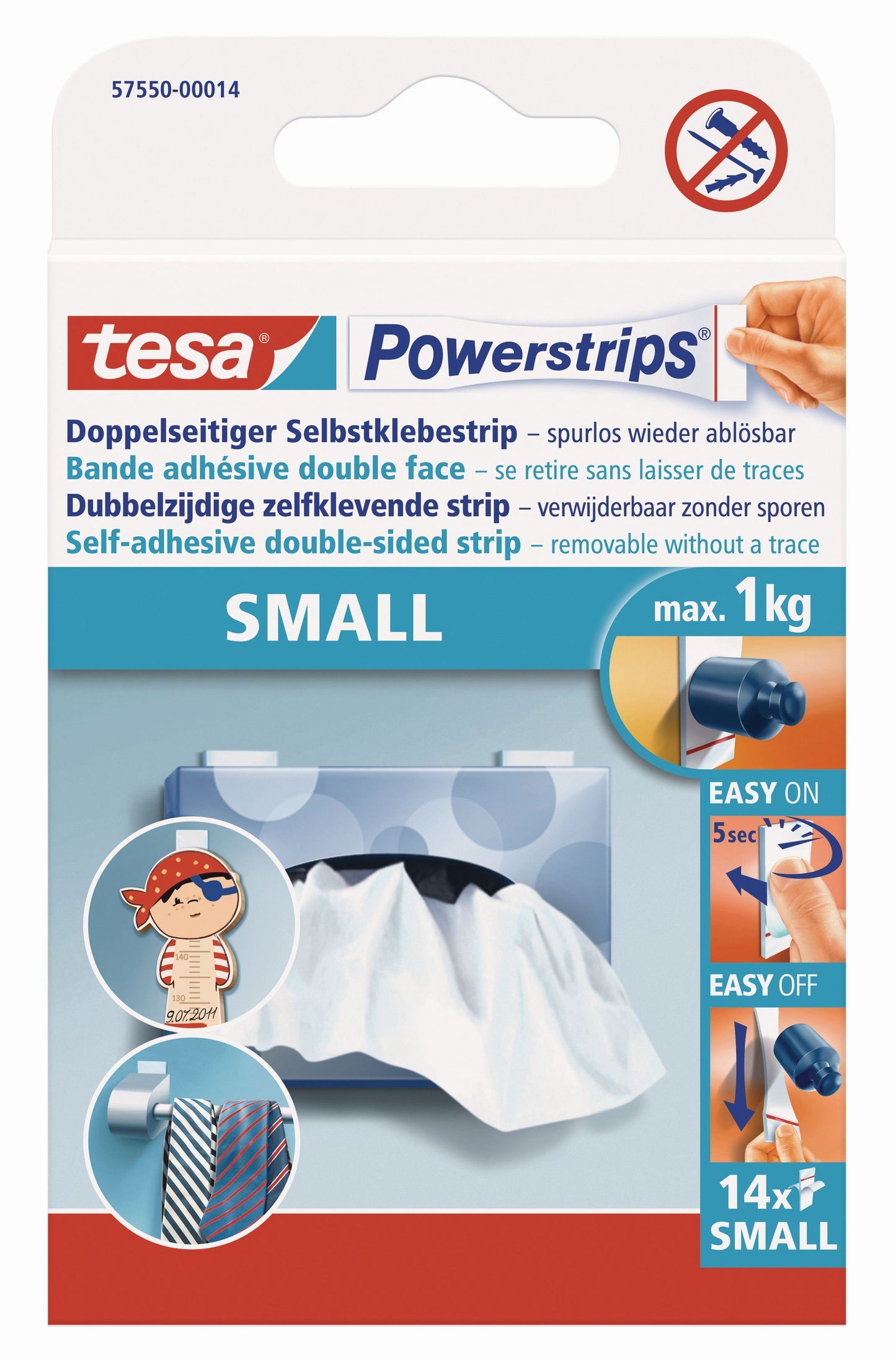 tesa® Powerstrips SMALL | max. 1kg | 14 Strips