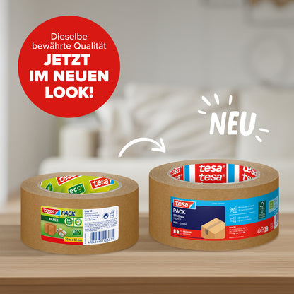 tesa - Pack aus Papier 50m - 50mm braun