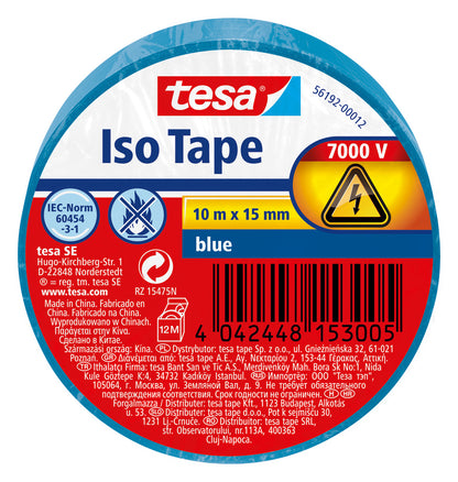 tesa Isolierband, blau 10m - 15mm
