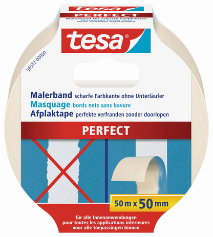 tesa® Malerband Perfect für scharfe Farbkanten, 50m x 50mm