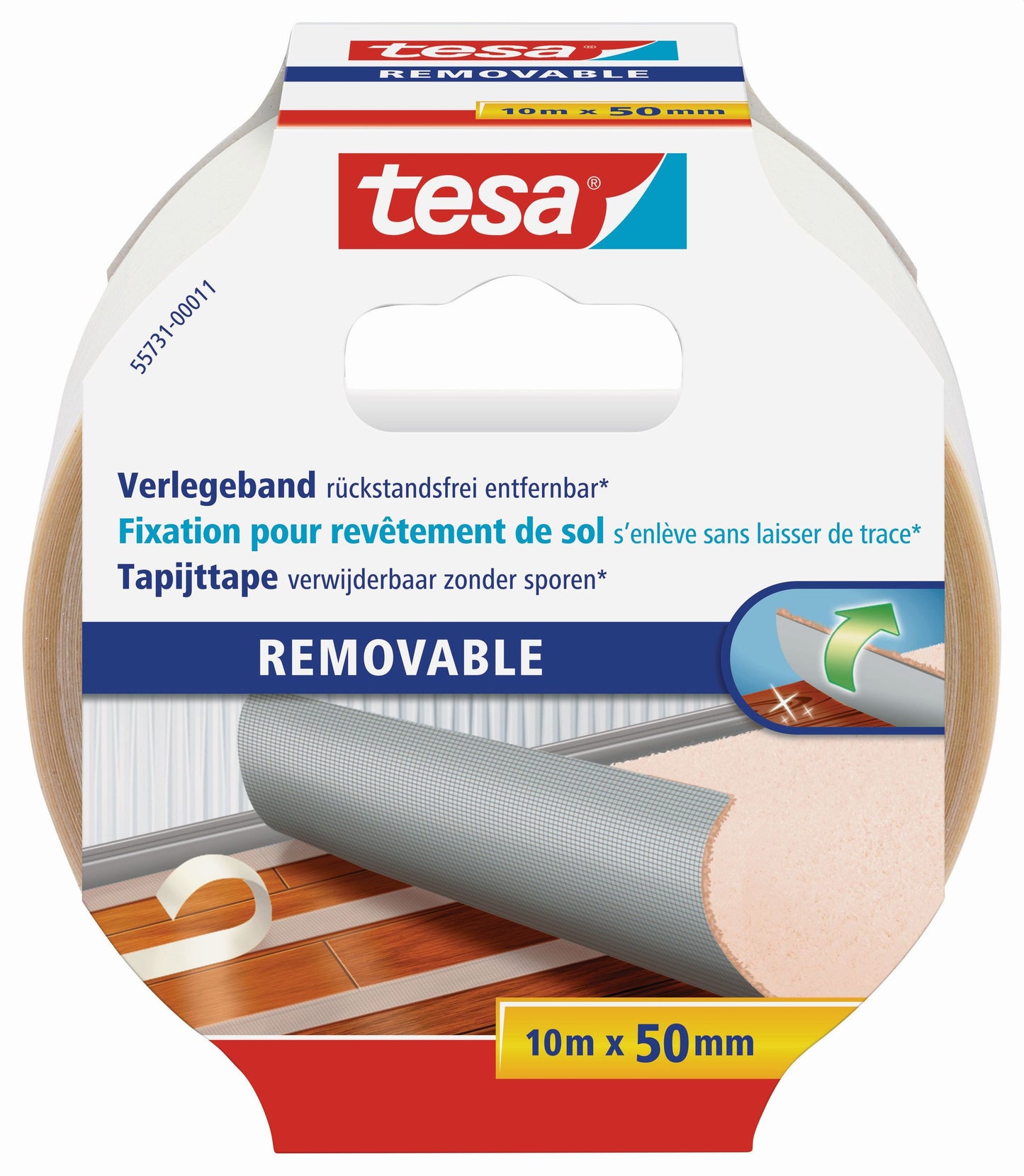 tesa® Verlegeband rückstandsfrei entfernbar 50mm | 10m