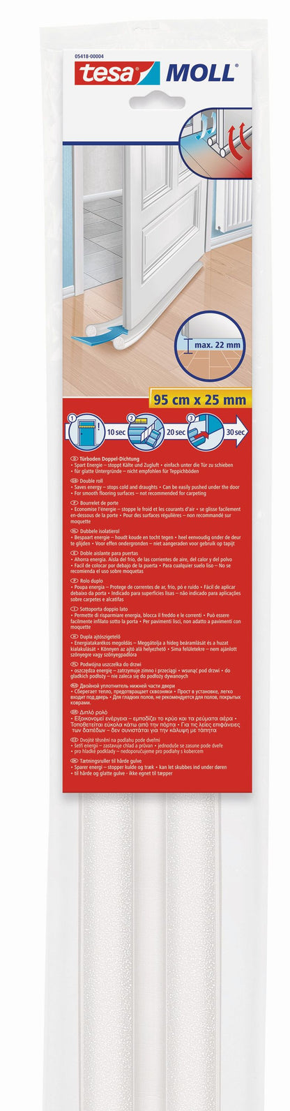tesamoll® Türbodendoppeldichtung weiß 95cm | 25mm