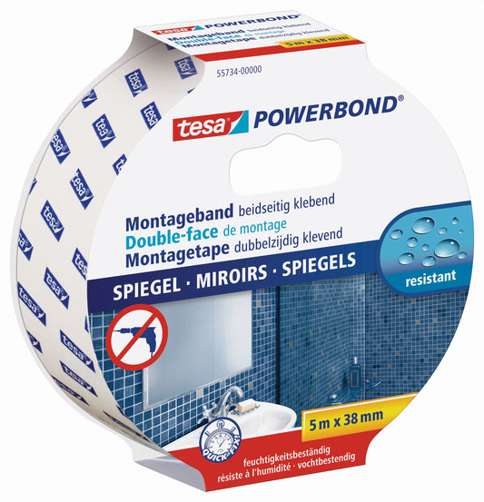 tesa® Montageband SPIEGEL doppelseitig | 38mm x 5m