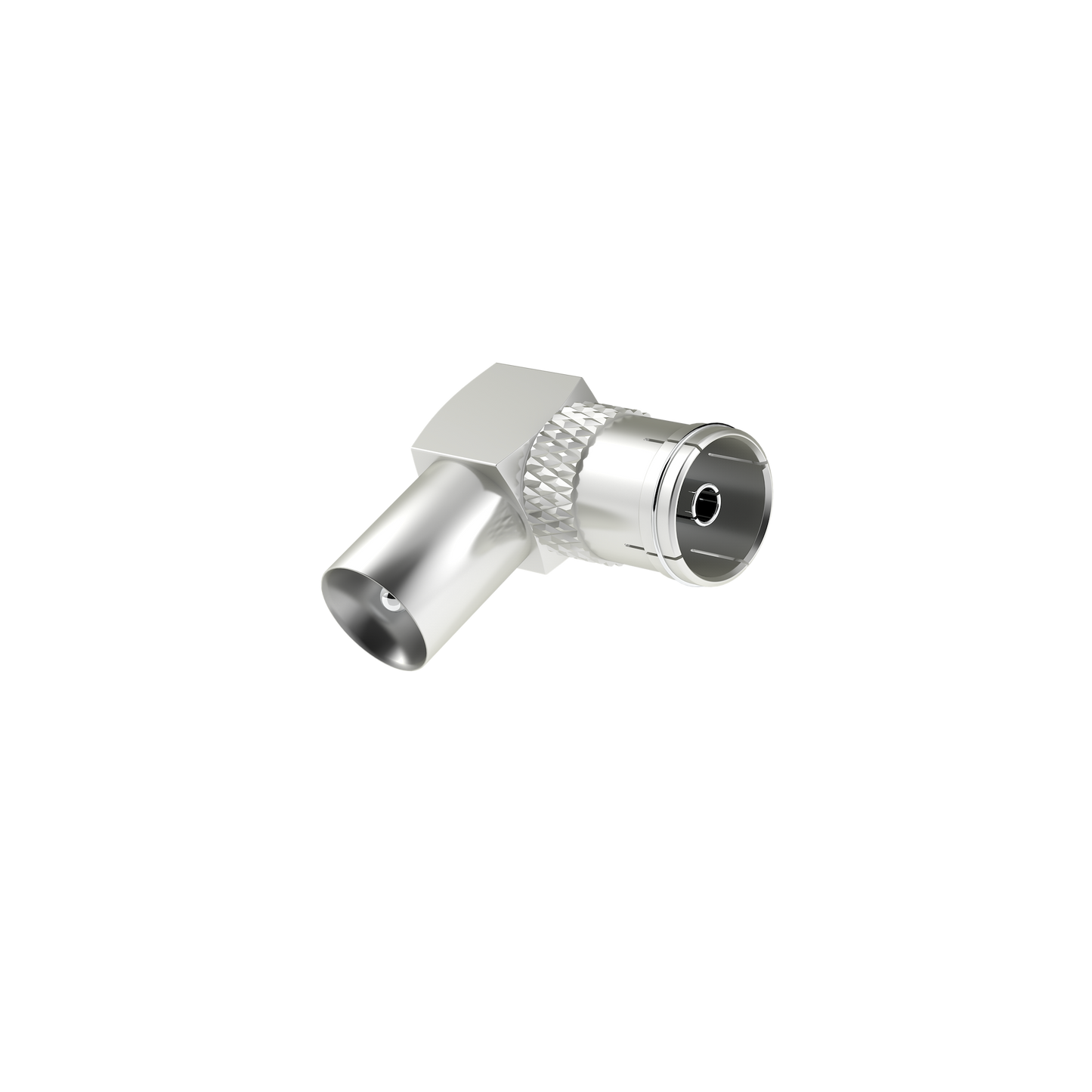Hama Antennen Adapter Koax Stecker auf Koax Kupplung 90 Grad