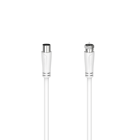 Hama SAT-Anschlusskabel F-Stecker auf Koax Kupplung 90 dB | 3 m 