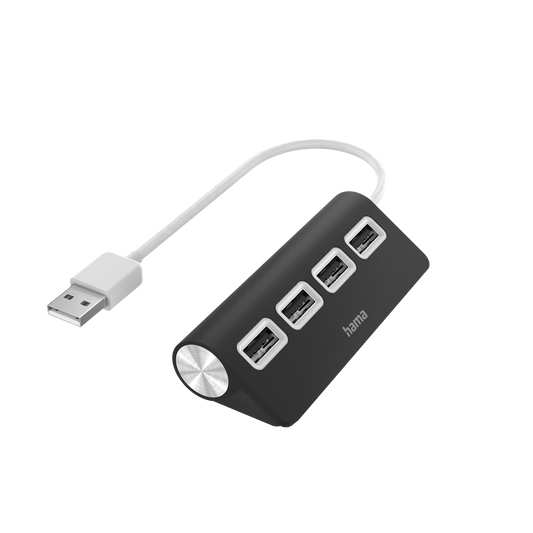 Hama USB-Hub 4 Ports USB 2.0 | mit 480 Mbit/s