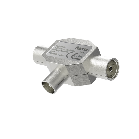 Hama Antennenverteiler Koax Stecker auf 2x Koax Kupplungen Metall