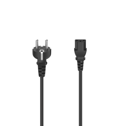 Hama Netzkabel Schutzkontakt-Stecker 3-Polig, Kaltgerätezuleitung | 1,5 Meter