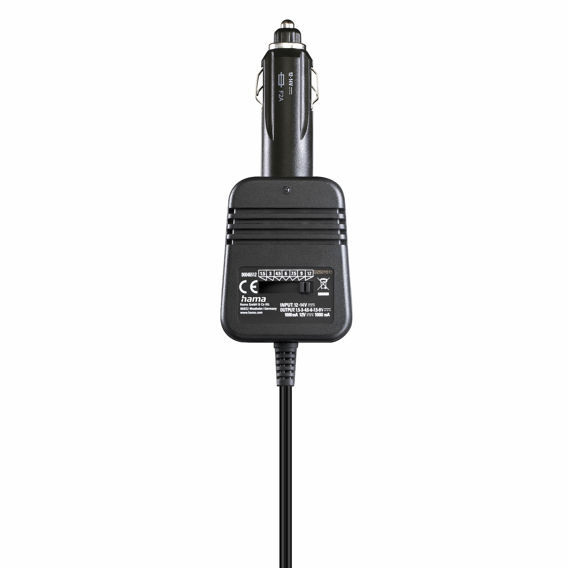 Hama Netzteil für KFZ einstellbar 1000mAh | 12 Watt