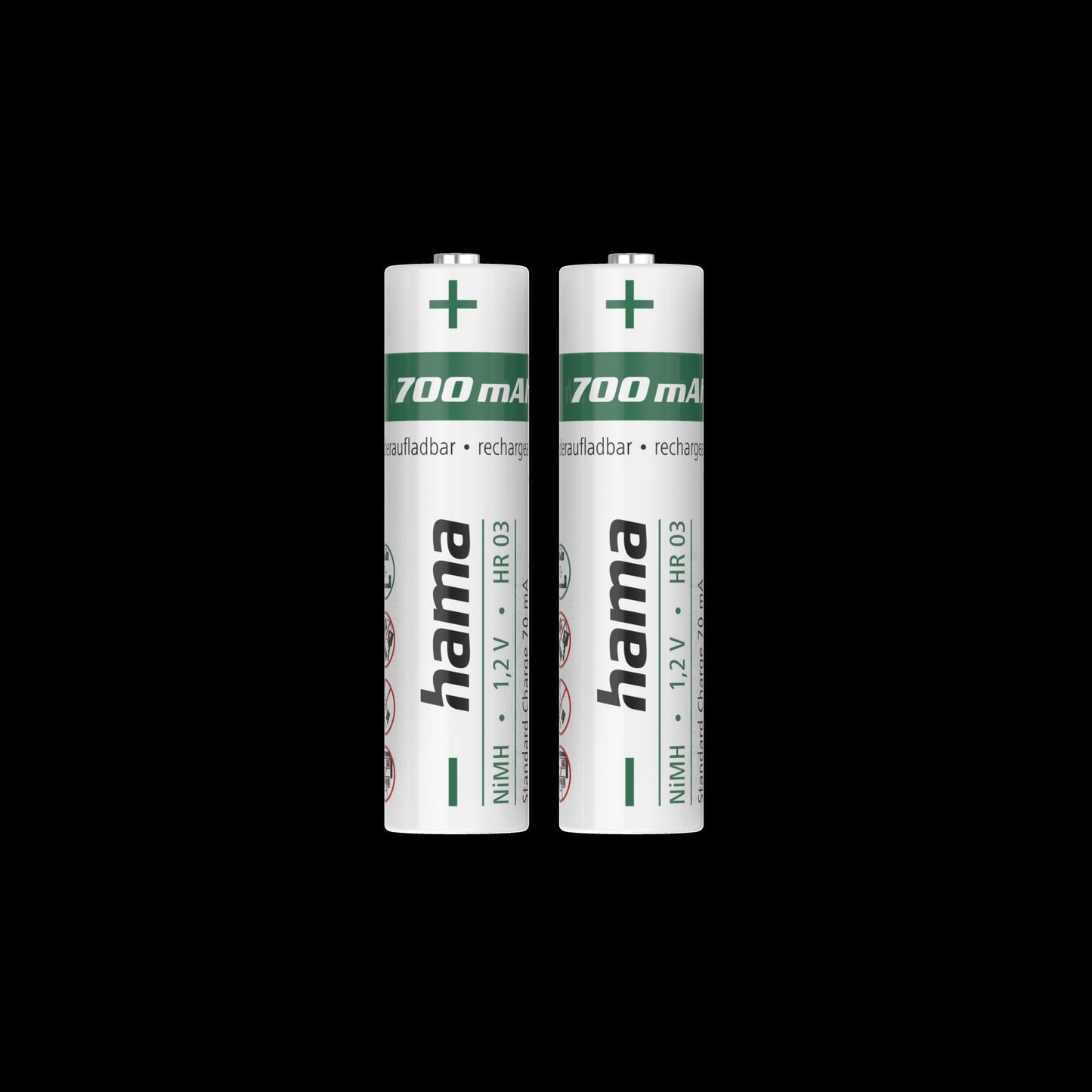 Hama NiMH-Akkus, AAA Micro, 700 mAh 1,2V, 2 Stück