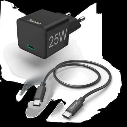 Hama Schnellladegerät mit Ladekabel USB-C | 25W | 1,5m