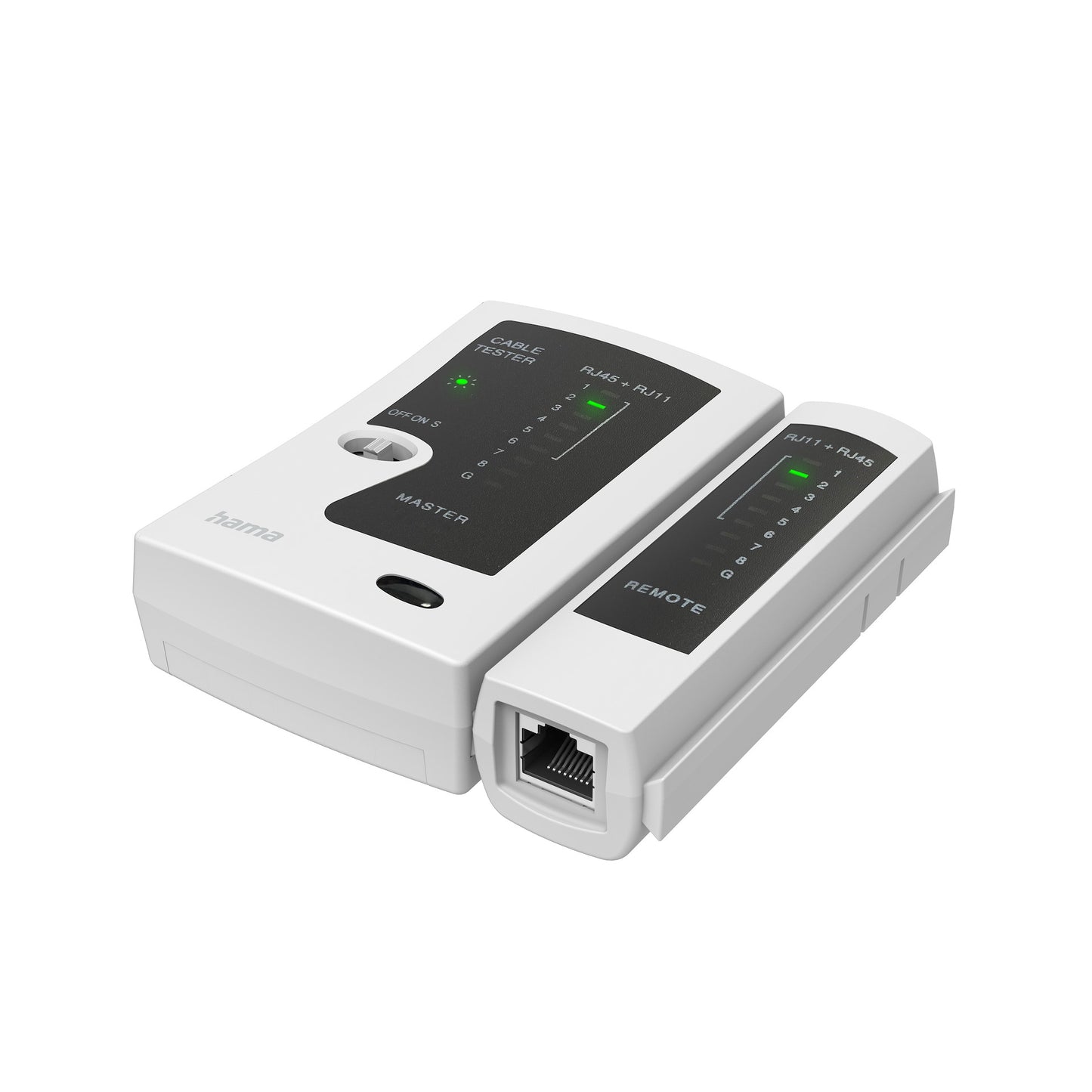 Hama Netzwerkkabel Tester für 8P8C (RJ45), 6P6C oder 6P4C