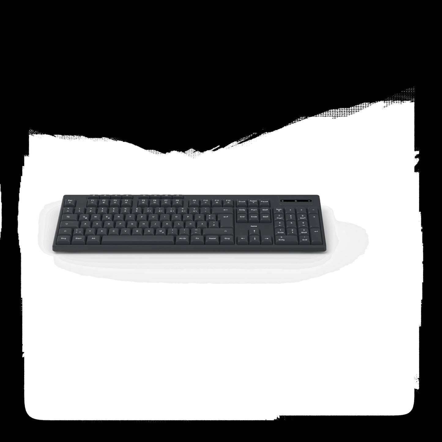 Hama Funktastatur ''WK-200'', Batterie, 8 Media-Tasten, QWERTZ DE