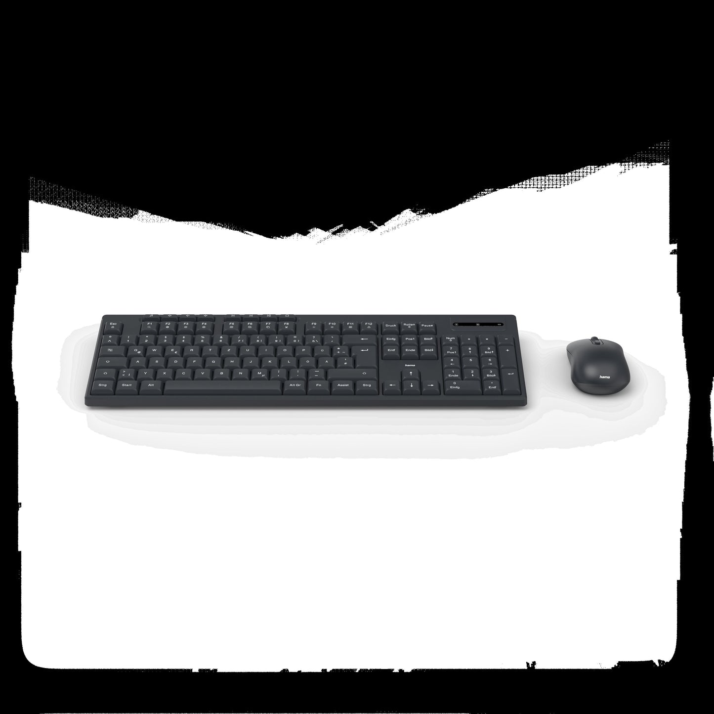 Hama Funktastatur mit Maus ''WKM-200'', 8 Media-Tasten, QWERTZ DE