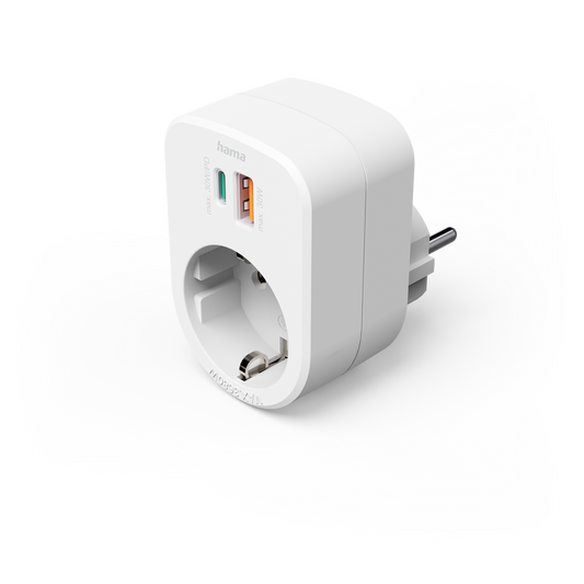 Hama Mehrfachstecker mit USB-C / USB‑A | 30 Watt