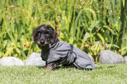 Trixie Bademantel für Hunde, Baumwolle (XS 30cm) | grau
