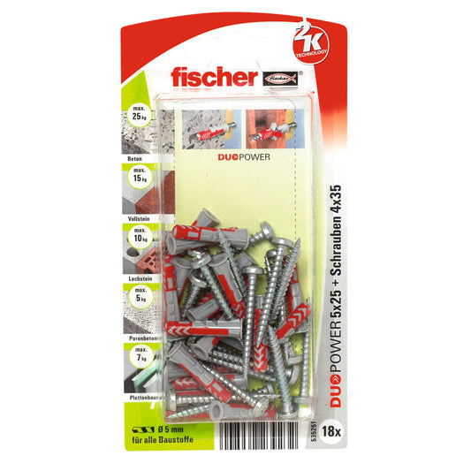 fischer DUOPOWER 5 x 25 S PH 18 Stück