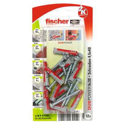 fischer DUOPOWER 6 x 30 S PH 12 Stück