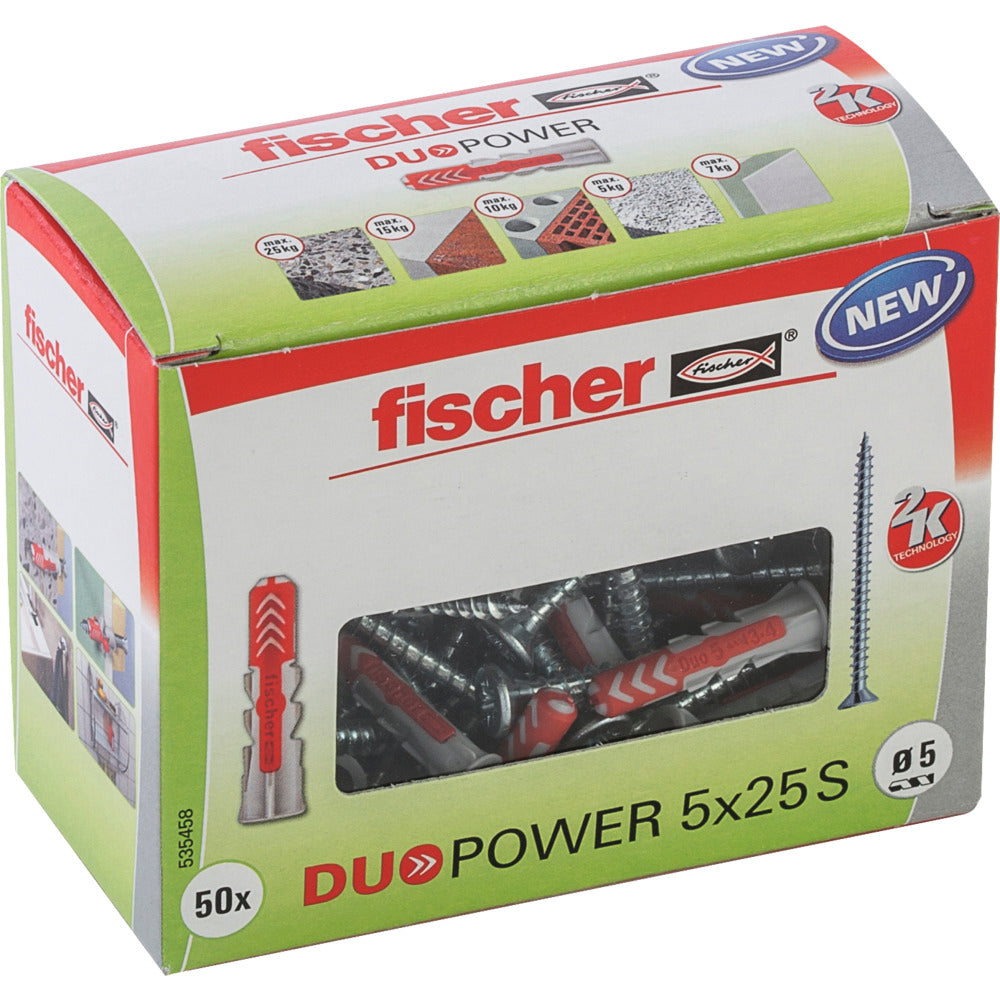 Fischer DuoPower mit Schrauben 5x25 | 50 Stück