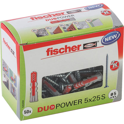 Fischer DuoPower mit Schrauben 5x25 | 50 Stück