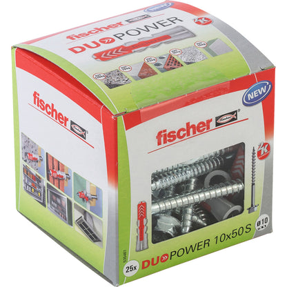 Fischer DuoPower mit Sicherheits-Schrauben 10x50 | 25 Stück