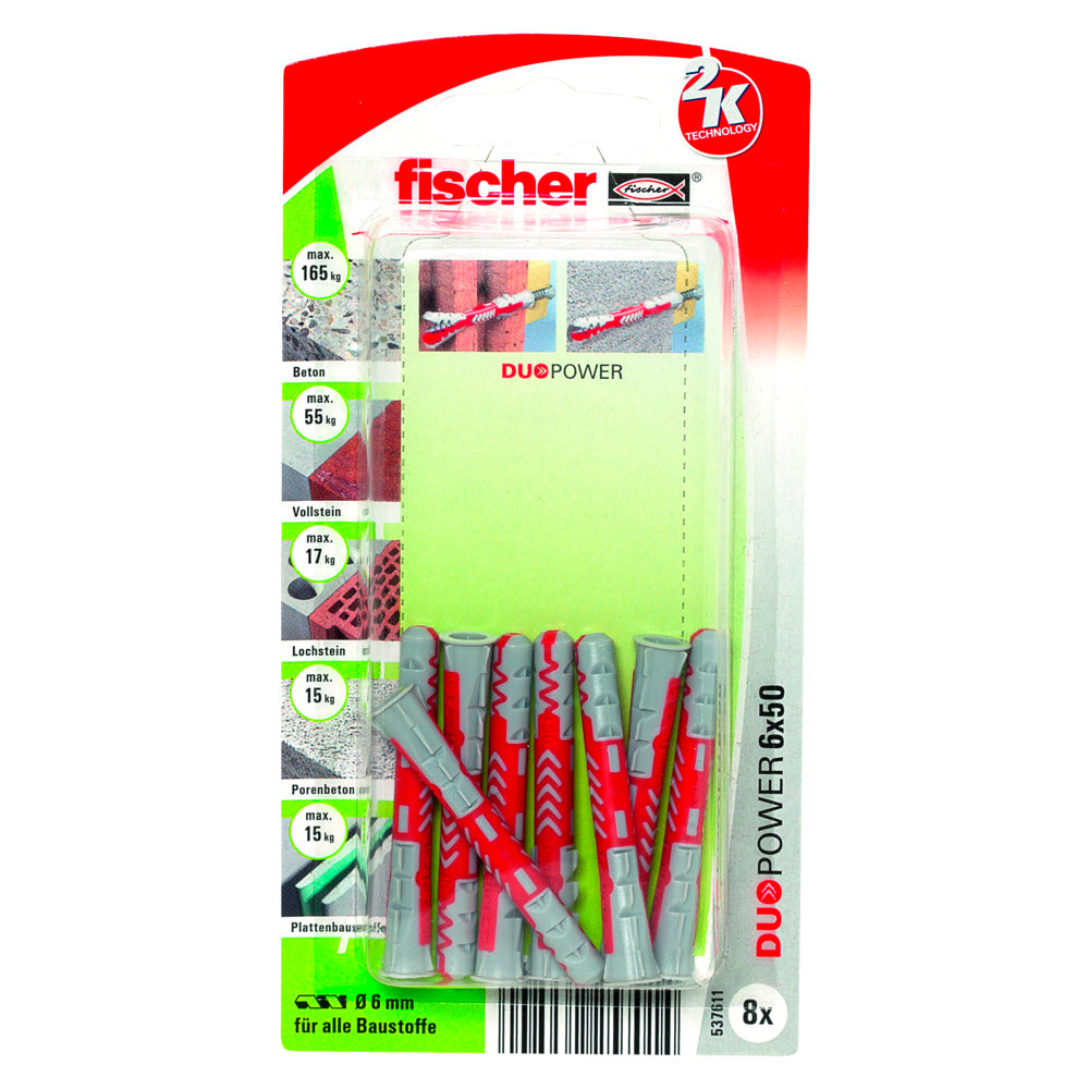 Fischer DuoPower 6 x 50 K | 8 Stück