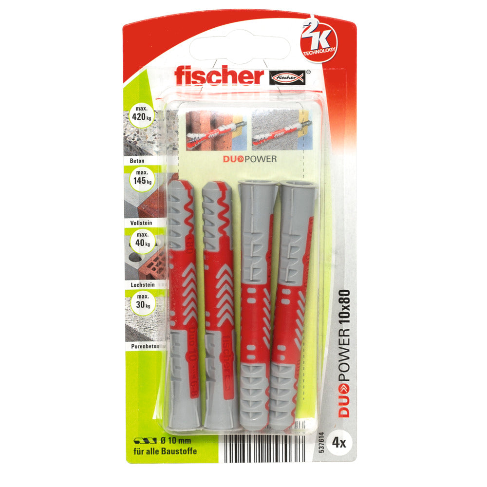 Fischer DuoPower 10 x 80 LD | 4 Stück