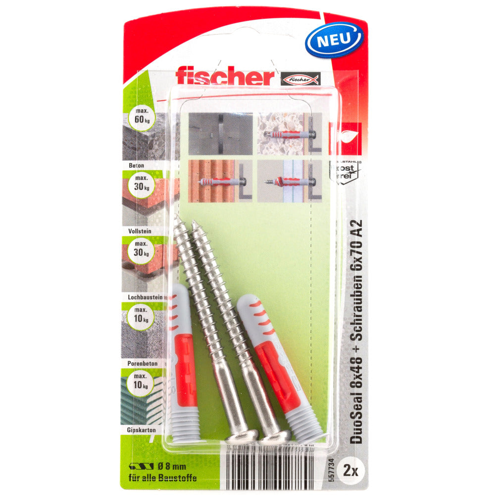 fischer DuoSeal 8 x 48 S PH TX A2 K 8x48 S A2 K (2)