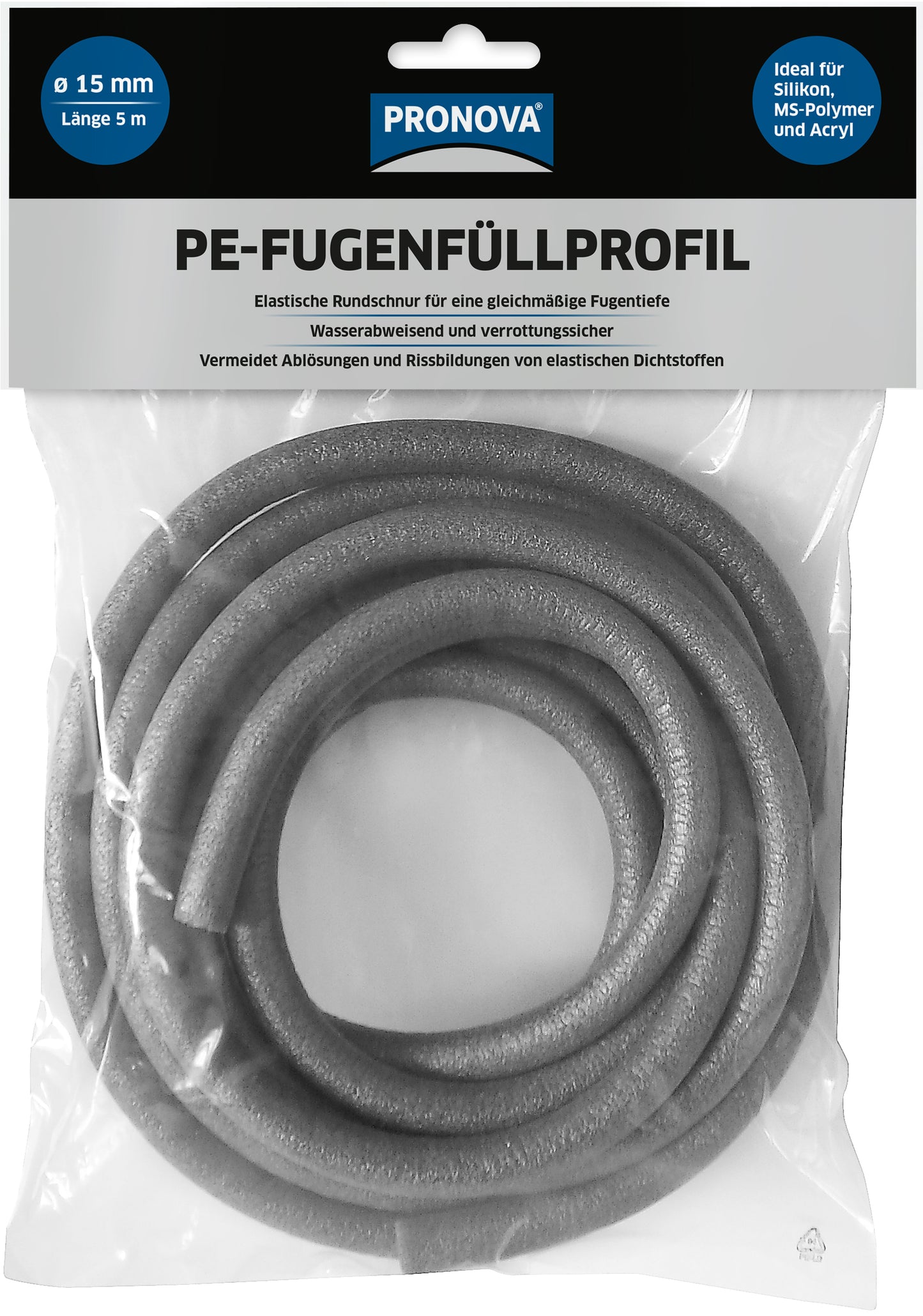 PE-Fugenfüllprofil 15mm 15 mm