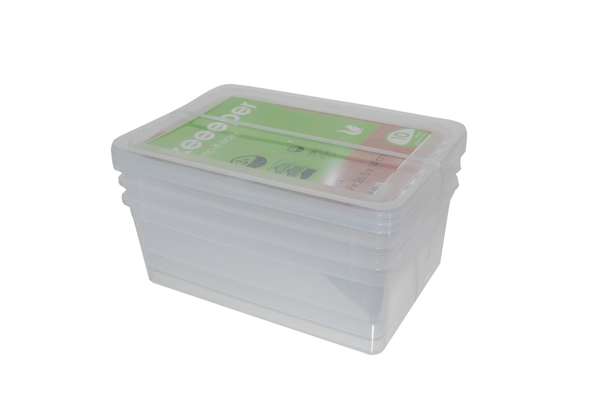 Clearbox Bea 3 X 11 L natural transp. inkl. Deckel