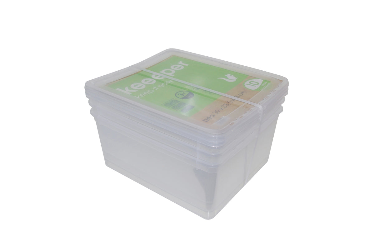 Clearbox Bea 3 X 18 L natural transp. inkl. Deckel