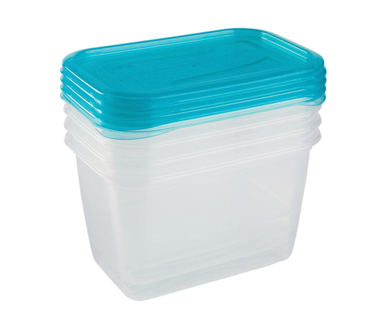 fredo fresh set, 4 x 0,75 L rechteckig, fresh blue transp.