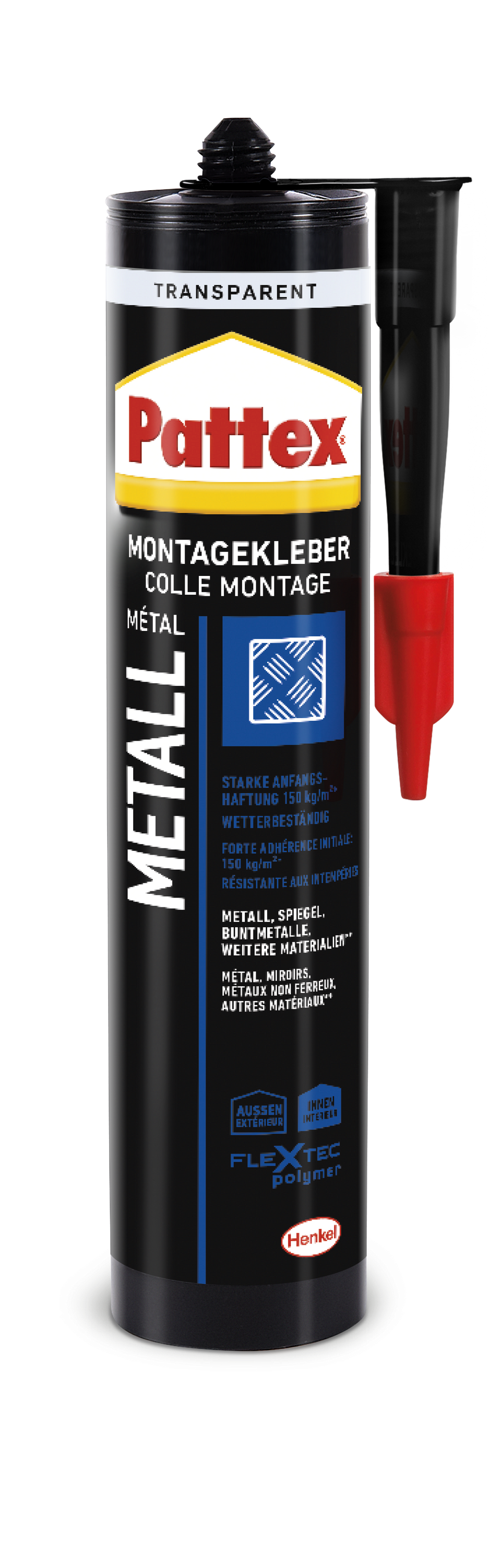 Pattex Montagekleber für Metall 310g transparent