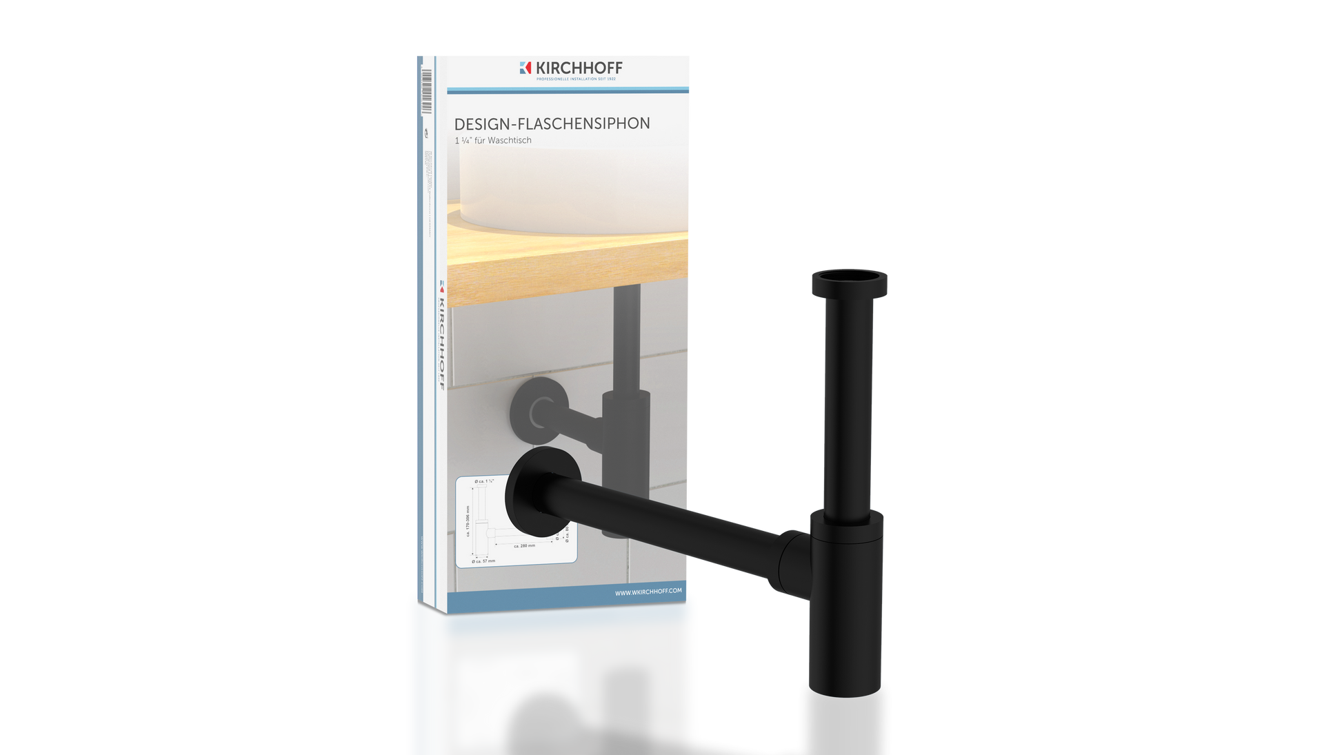 Design-Flaschensiphon, Schwarz
