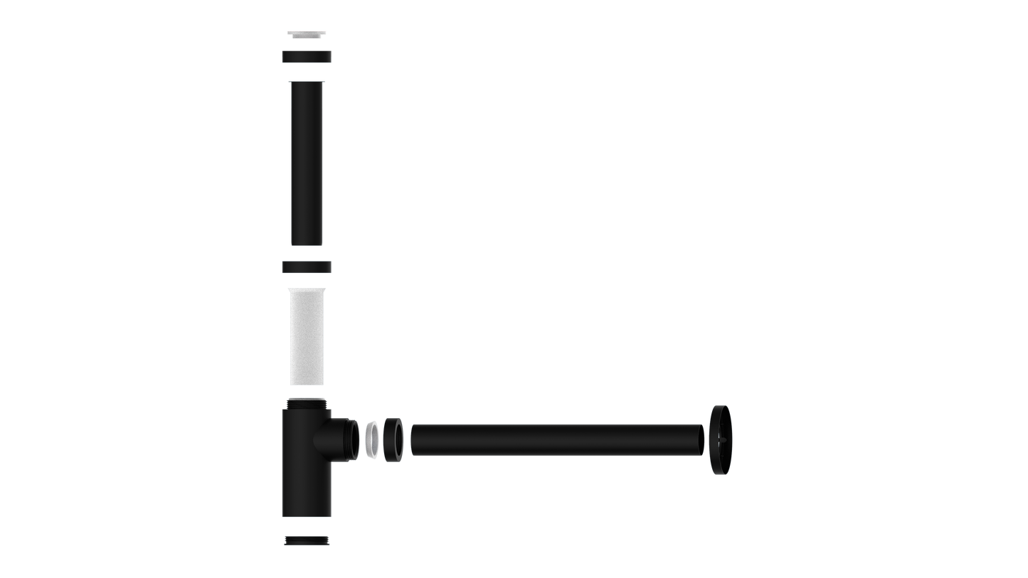 Design-Flaschensiphon, Schwarz