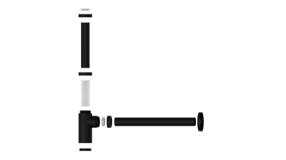 Design-Flaschensiphon, Schwarz