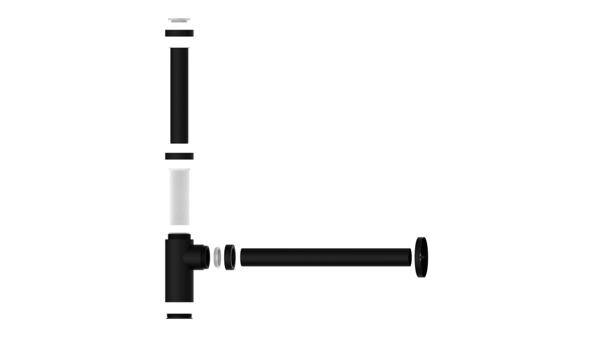 Design-Flaschensiphon, Schwarz