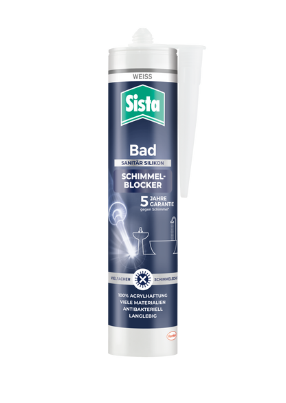 Sista Bad Silikon mit Schimmelblocker weiß | 280ml