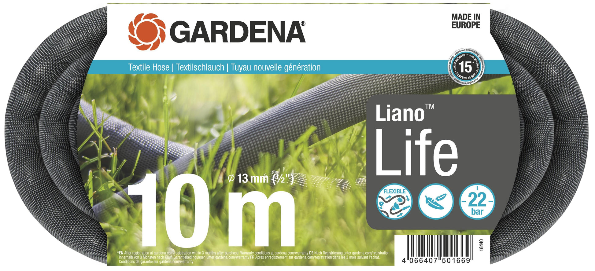 Textilschlauch Liano Life 1/2'' 10 m