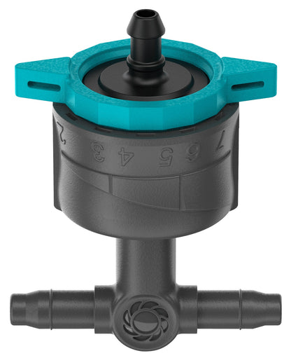 Micro-Drip-System regulier- barer Reihentropfer druckkomp.