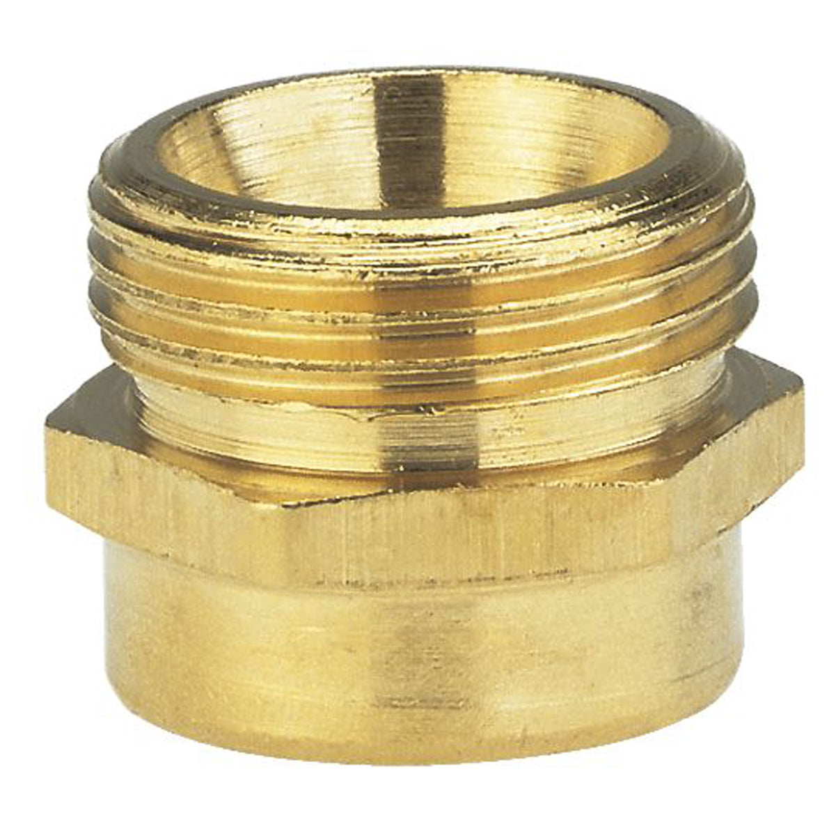 Messing-Reduzier-Gewindenippel 26,5mm(G 3/4)-AG/33,3 (G 1)-IG