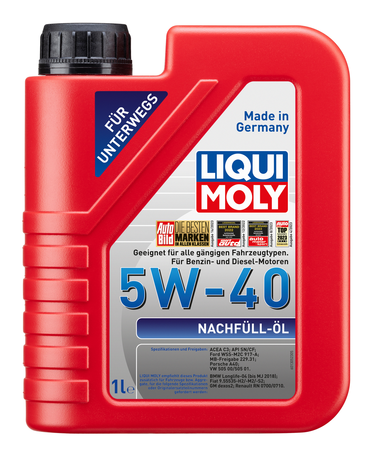 Liqui Moly Nachfüll Öl | 5W-40 | 1 Liter