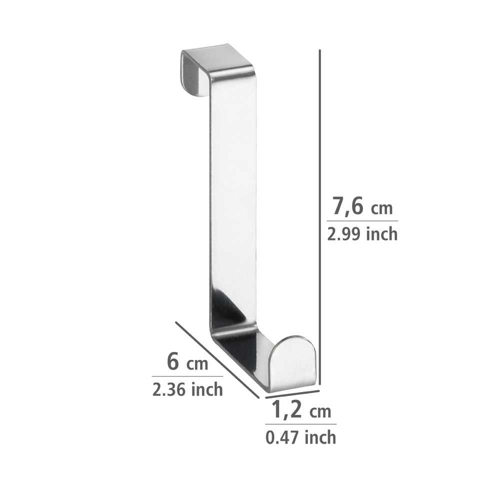 Wenko Türgarderobenhaken 6er Set Edelstahl