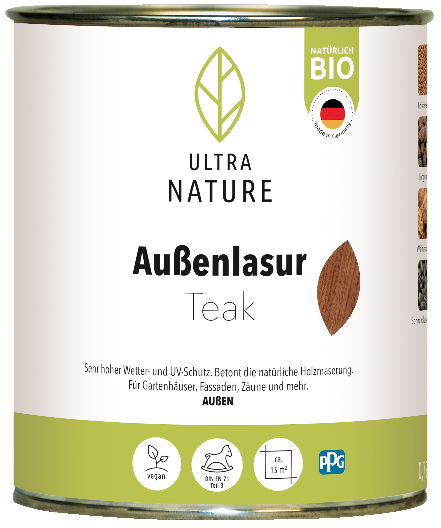 Ultra Nature Außen Lasur Teak 0.75L