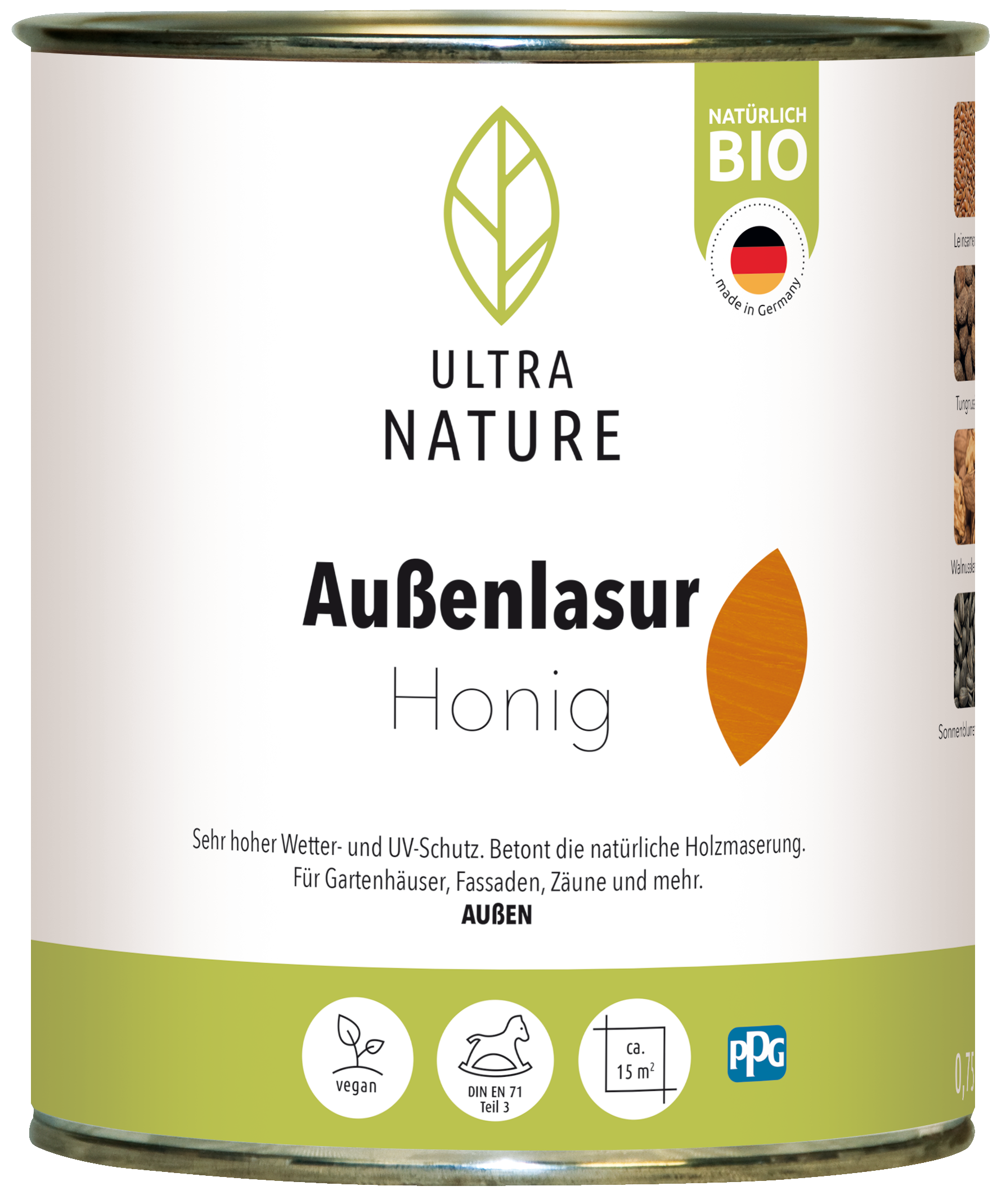 Ultra Nature Außen Lasur Honig 0.75L