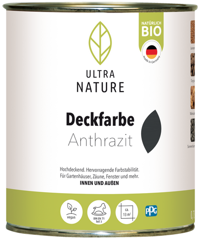Ultra Nature Deckfarbe Anthrazit 0.75L