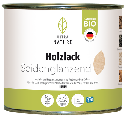 Ultra Nature Holzlack Farblos Seidenglänzend 0.375L